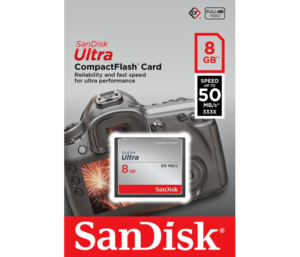 SANDISK Compact Flash 8GB SDCFHS-008G-G46 - 179802 - zdjęcie 3